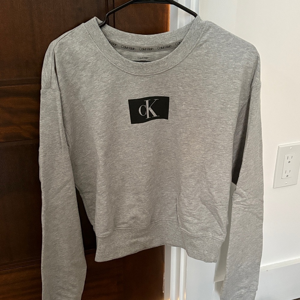 Calvin Klein Heather Gray Logo Sweatshirt